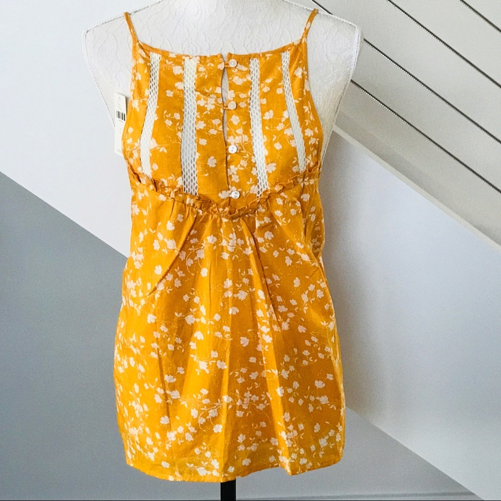 Maeve Lined Spaghetti Strap Top. 100% Cotton.